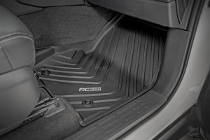 Toyota Land Cruiser Floor Mats - Front + Rear - Rough Country - Flex-Fit - '24-'25